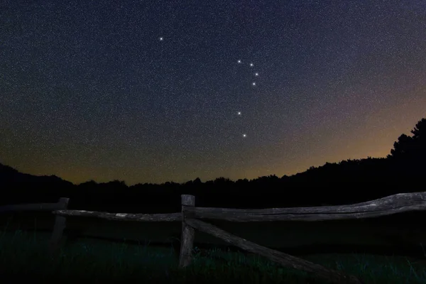 Horologium Star Constellation Night Sky Cluster Stars Deep Space Clock — 스톡 사진