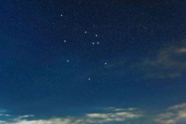 Auriga Star Constellation Night Sky Cluster Stars Deep Space Charioteer — 스톡 사진