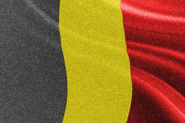 Βέλγιο Σημαία Γκλίτερ Εθνική Σημαία Σημαία Γκλίτερ Έννοια Ανταγωνισμού Φόντο — Φωτογραφία Αρχείου