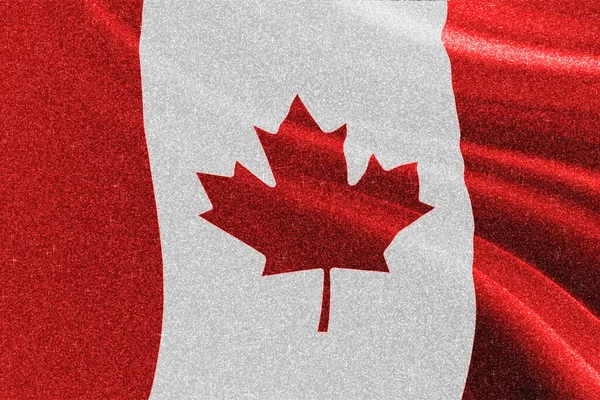 Canada Glitter Vlag Nationale Vlag Glinsterende Vlag Concurrentie Concept Glinsterende — Stockfoto