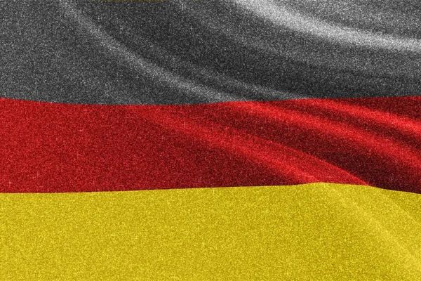 德国闪耀的国旗 闪闪发光的旗帜 竞赛理念 闪耀的背景 — 图库照片