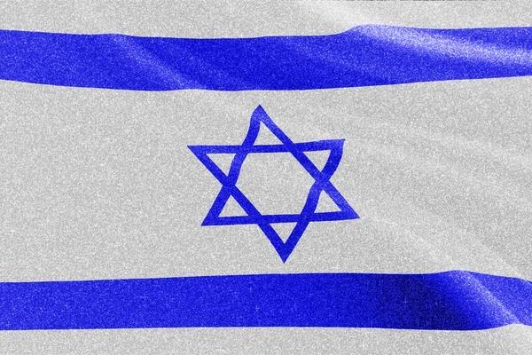 Flaga Izraela Brokat Flaga Narodowa Błyszcząca Flaga Koncepcja Konkursu Blask — Zdjęcie stockowe