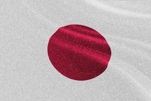 Japan Glitzerfahne Nationalflagge Glitzernde Flagge Wettbewerbskonzept Funkelnder Hintergrund — Stockfoto