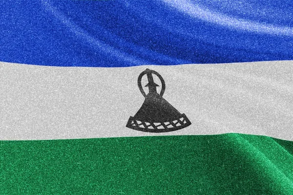 Lesotho Glitter Flag Národní Vlajka Třpytivá Vlajka Koncept Soutěže Jiskřivé — Stock fotografie