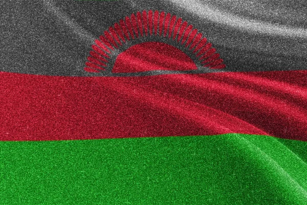 Malawi Glitter Flag Národní Vlajka Třpytivá Vlajka Koncept Soutěže Jiskřivé — Stock fotografie