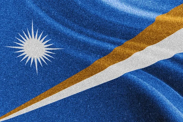 Marshall Islands Glitter Flag National Flag Glittering Flag Competition Concept — Fotografia de Stock