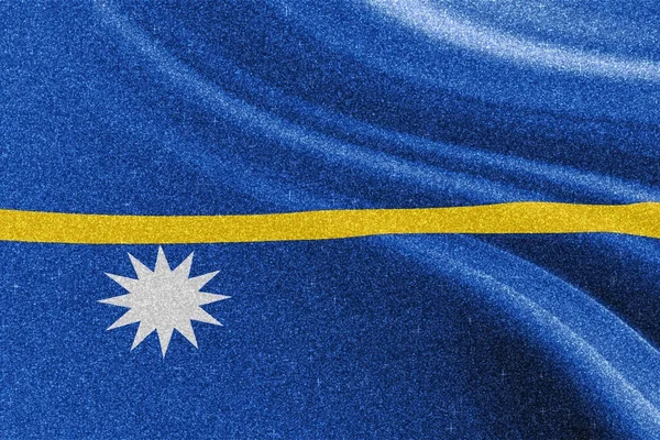 Nauru Glitter Flag Flag Nacional Glittering Flag Competition Concept Sparkle — Fotografia de Stock