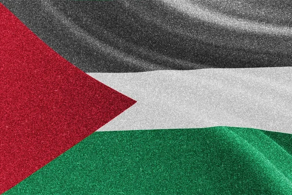 Palestina Bandiera Scintillante Bandiera Nazionale Bandiera Scintillante Concetto Concorrenza Sfondo — Foto Stock