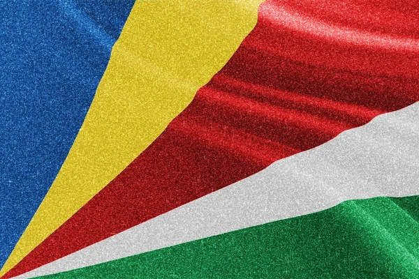 Seychellen Glitzerfahne Nationalflagge Glitzernde Flagge Wettbewerbskonzept Funkelnder Hintergrund — Stockfoto