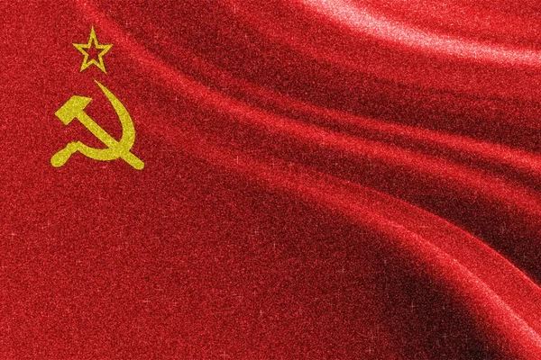 Unione Sovietica Bandiera Scintillante Bandiera Nazionale Bandiera Scintillante Concetto Concorrenza — Foto Stock