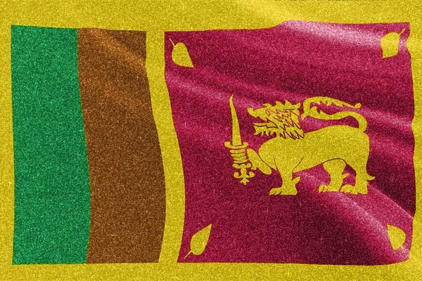 Sri Lankas Glitzernde Flagge Nationalflagge Glitzernde Flagge Wettbewerbskonzept Funkelnder Hintergrund — Stockfoto