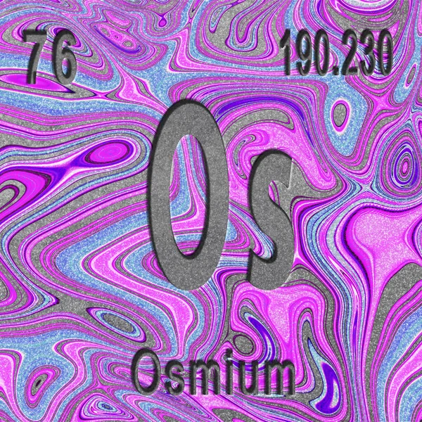 Osmium Χημικό Στοιχείο Sign Atomic Number Atomic Weight Μωβ Φόντο — Φωτογραφία Αρχείου