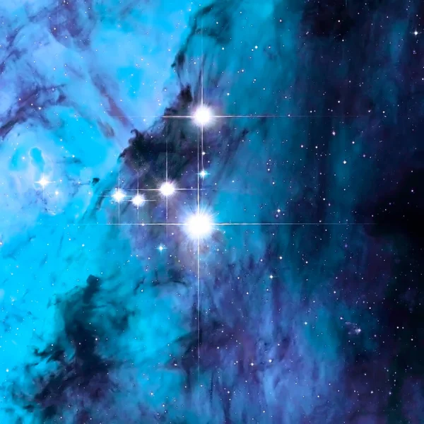 Yıldız Kümesi Yıldız Oluşum Bölgesi Uzay Arkaplanı Nasa Tarafından Desteklenen — Stok fotoğraf