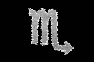 Akrep burcu, Akrep burcu sembolü, kırpma yolu ile