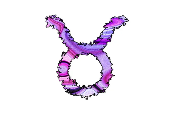 Знак Зодиака Тавра Символ Гороскопа Быка Вырезкой — стоковое фото