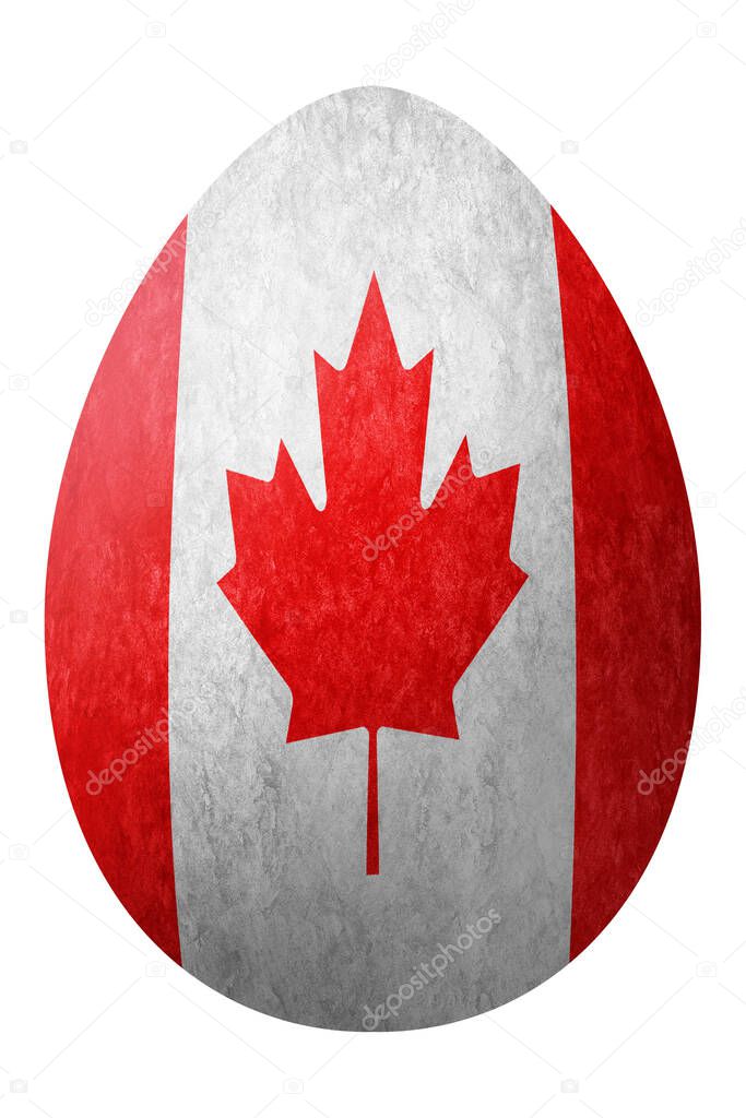 Canada Easter Egg, National flag egg, Clipping path