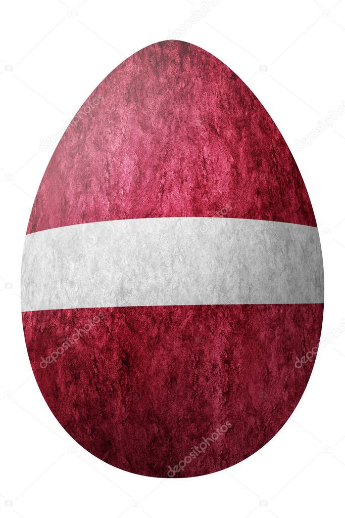 Latvia Easter Egg, National flag egg, Clipping path