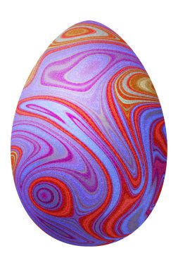 Renkli Paskalya yumurtası, canlı yumurta, sıvı mermer, kırpma yolu.