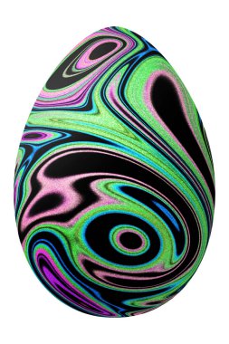 Renkli Paskalya yumurtası, canlı yumurta, sıvı mermer, kırpma yolu.