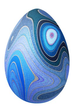 Renkli Paskalya yumurtası, canlı yumurta, sıvı mermer, kırpma yolu.