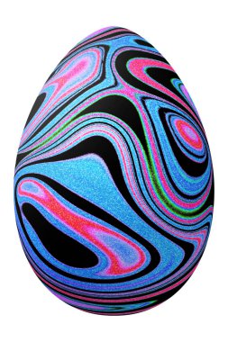 Renkli Paskalya yumurtası, canlı yumurta, sıvı mermer, kırpma yolu.