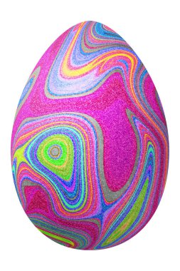 Renkli Paskalya yumurtası, canlı yumurta, sıvı mermer, kırpma yolu.