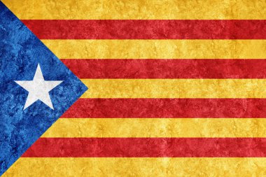 Katalonya Metalik bayrağı, desenli bayrak, grunge bayrağı