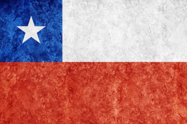 Şili Metalik bayrağı, desenli bayrak, grunge bayrağı