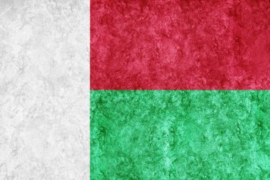 Madagaskar Metalik bayrağı, desenli bayrak, grunge bayrağı