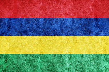 Mauritius Metalik bayrağı, desenli bayrak, grunge bayrağı
