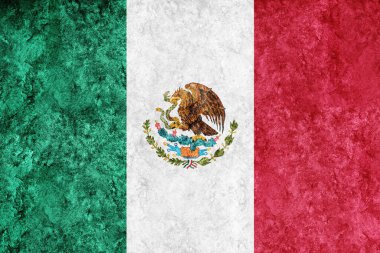 Meksika Metalik bayrağı, desenli bayrak, grunge bayrağı
