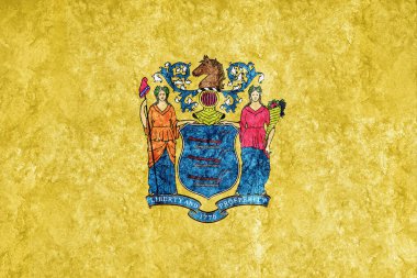 Metalik New Jersey bayrağı, New Jersey bayrağı arkaplan metalik desen