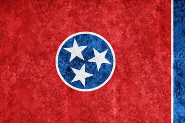 Metalik Tennessee eyalet bayrağı, Tennessee bayrağı arkaplan metalik dokusu