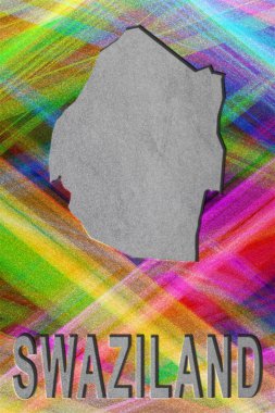 Svaziland haritası, renkli arkaplan, kopyalama alanı