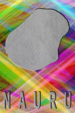 Nauru haritası, renkli arkaplan, kopyalama alanı