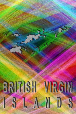 Virgin Adaları Haritası İngiliz, renkli arkaplan, kopyalama alanı