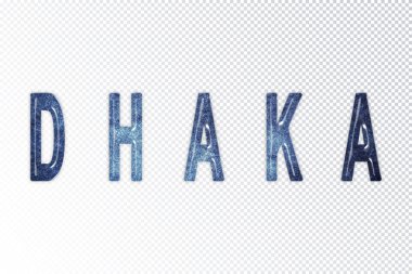 Dhaka harfleri, Dhaka samanyolu harfleri, şeffaf arkaplan, kırpma yolu