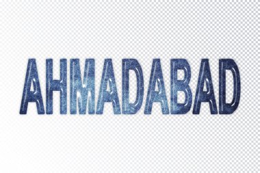 Ahmadabad harfleri, Ahmadabad samanyolu harfleri, şeffaf arka plan, kırpma yolu.