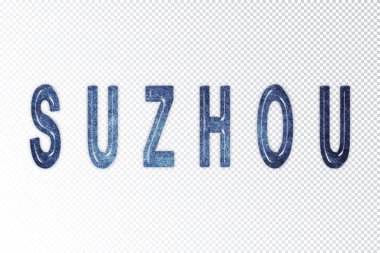 Suzhou harfleri, Suzhou samanyolu harfleri, saydam arkaplan, kırpma yolu