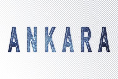 Ankara harfleri, Ankara samanyolu mektupları, şeffaf arkaplan, kırpma yolu