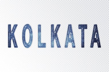 Kolkata harfleri, Kolkata samanyolu harfleri, şeffaf arkaplan, kırpma yolu