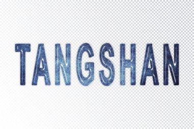 Tangshan harfleri, Tangshan samanyolu harfleri, saydam arkaplan, kırpma yolu