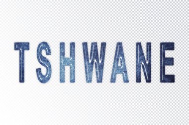 Tshwane harfleri, Tshwane samanyolu harfleri, saydam arkaplan, kırpma yolu