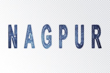 Nagpur harfleri, Nagpur samanyolu harfleri, saydam arkaplan, kırpma yolu