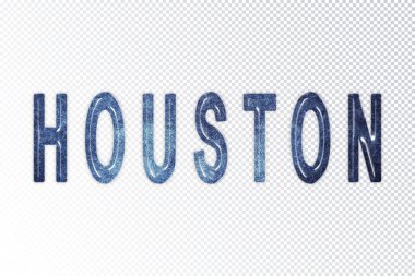 Houston harfleri, Houston samanyolu harfleri, şeffaf arkaplan, kırpma yolu