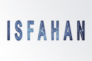 İsfahan harfleri, İsfahan samanyolu harfleri, saydam arkaplan, kırpma yolu