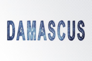 Şam harfleri, Şam samanyolu harfleri, saydam arkaplan, kırpma yolu