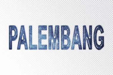 Palembang harfleri, Palembang samanyolu harfleri, saydam arkaplan, kırpma yolu