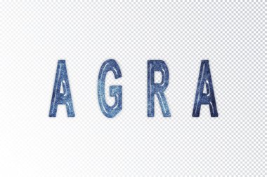 Agra harfleri, Agra samanyolu harfleri, saydam arkaplan, kırpma yolu