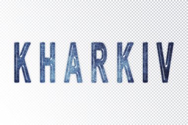 Kharkiv harfleri, Kharkiv samanyolu harfleri, şeffaf arkaplan, kırpma yolu